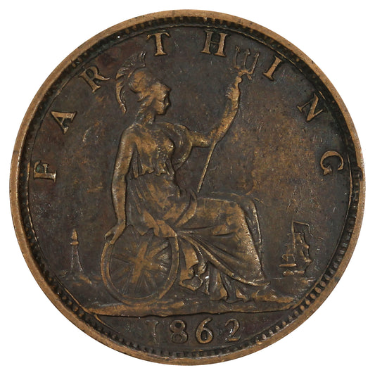 Great Britain 1862 Farthing EF-AU (EF45)