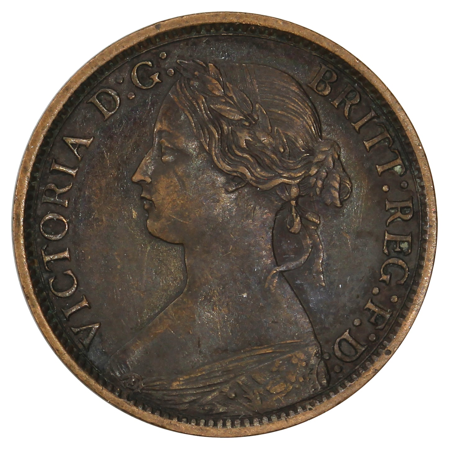 Great Britain 1862 Farthing EF-AU (EF45)