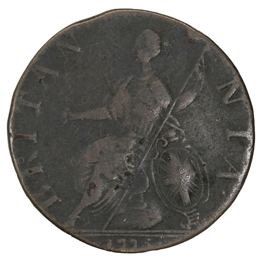Great Britain 1775 George III 1/2 Penny Very Good (VG8)