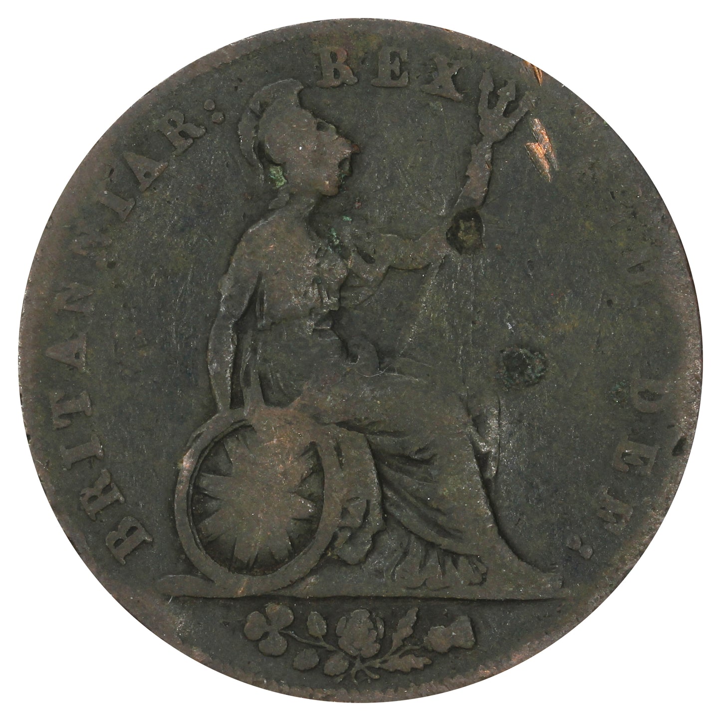 Great Britain 1826 George IV 1/2 Penny Good (G4)