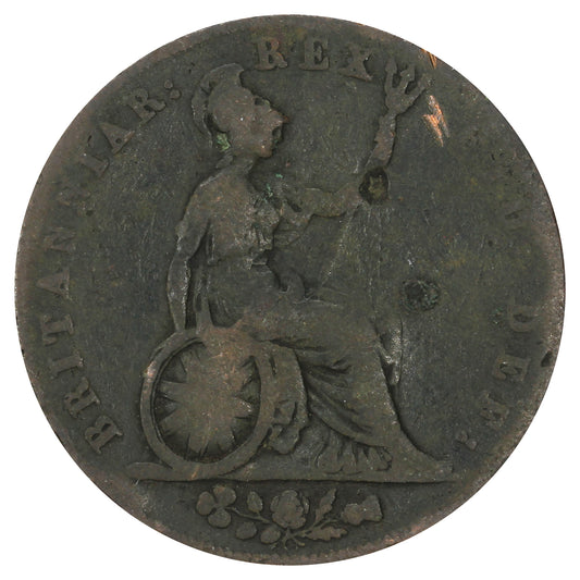 Great Britain 1826 George IV 1/2 Penny Good (G4)