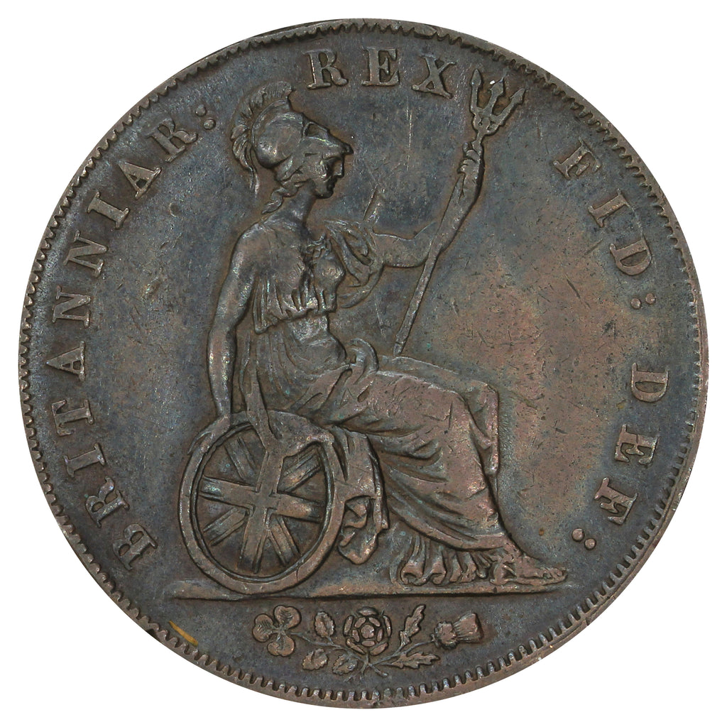 Great Britain 1827 George IV 1/2 Penny Very Fine (VF20)