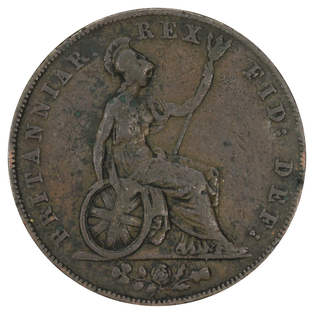 Great Britain 1827 George IV 1/2 Penny Very Good (VG8)