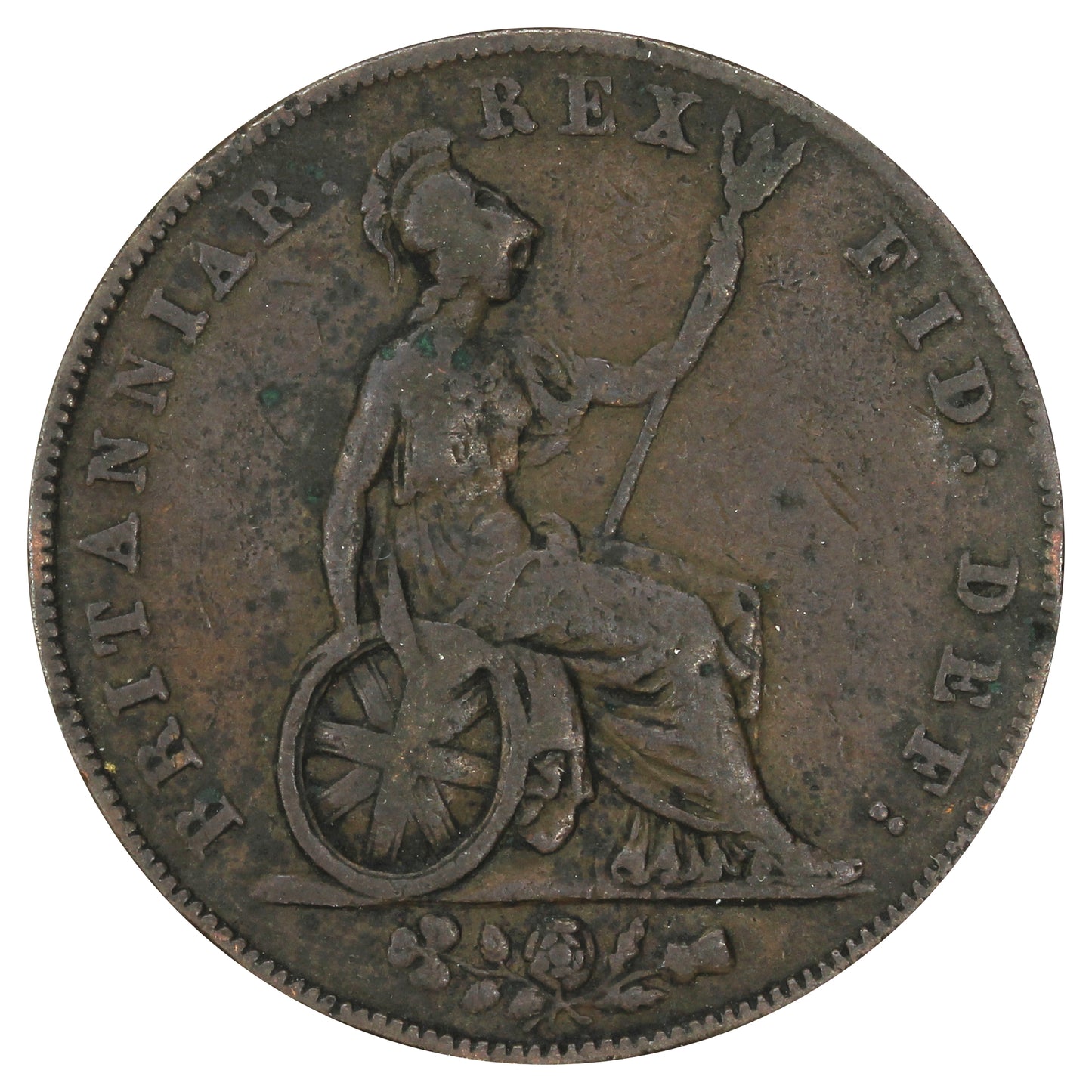 Great Britain 1827 George IV 1/2 Penny Very Good (VG8)