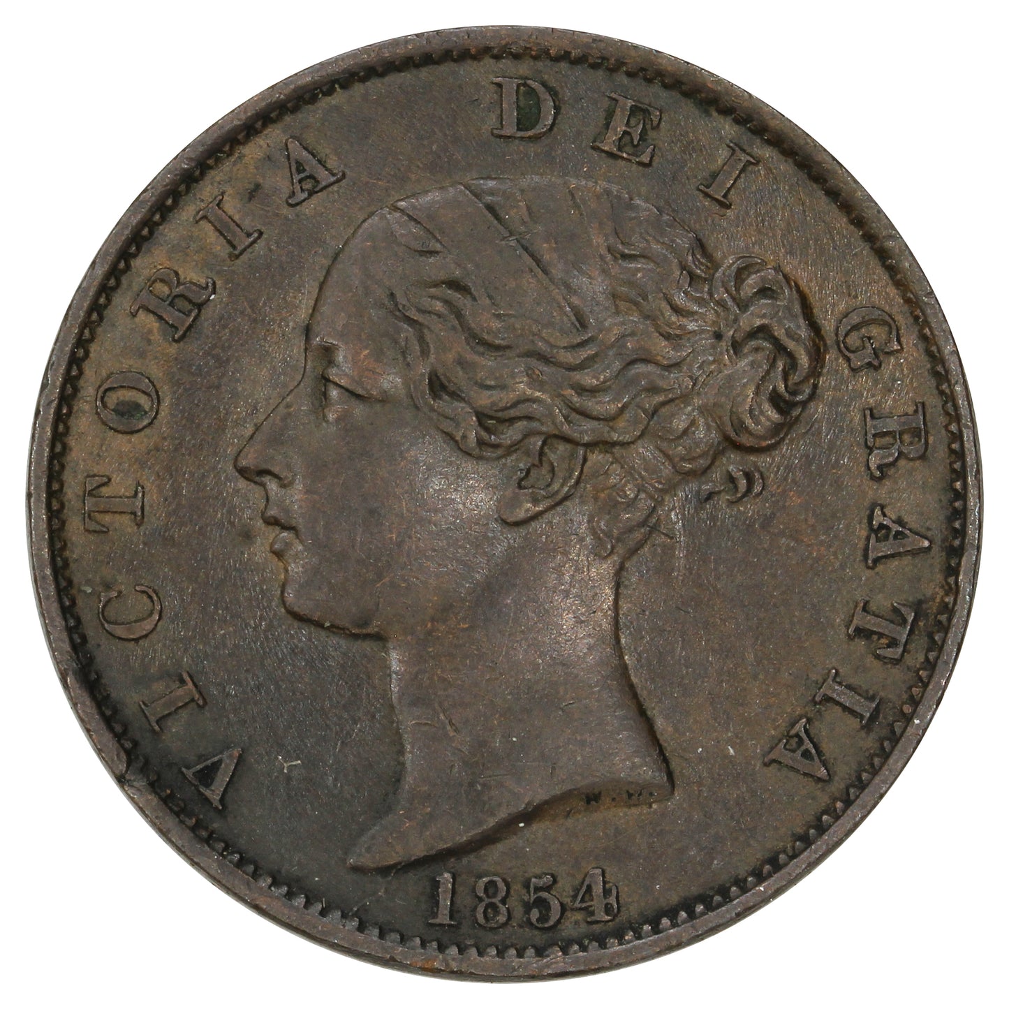 Great Britain 1854 1/2 Penny Almost Uncirculated (AU50)