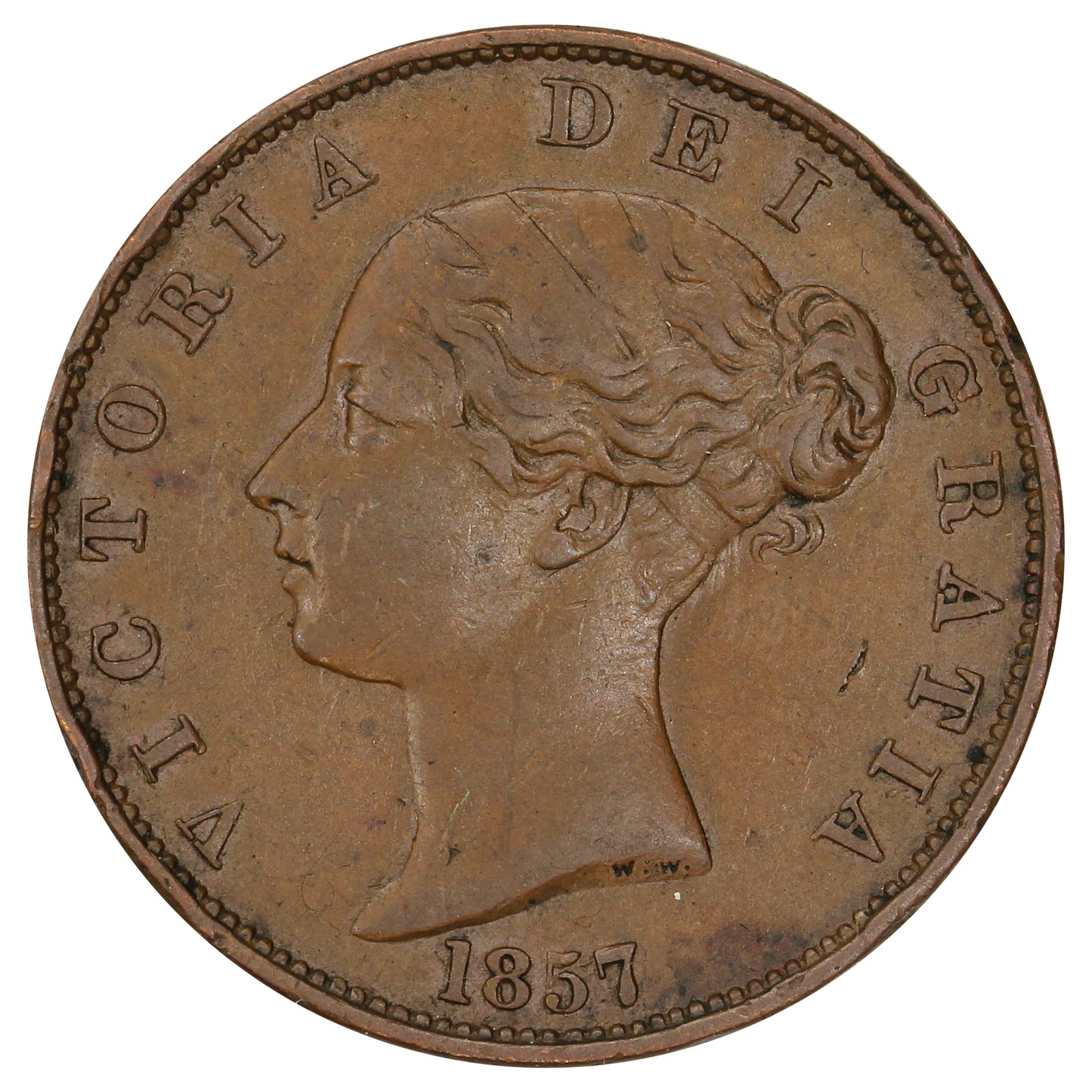 Great Britain 1857 1/2 Penny Extra Fine (EF40)