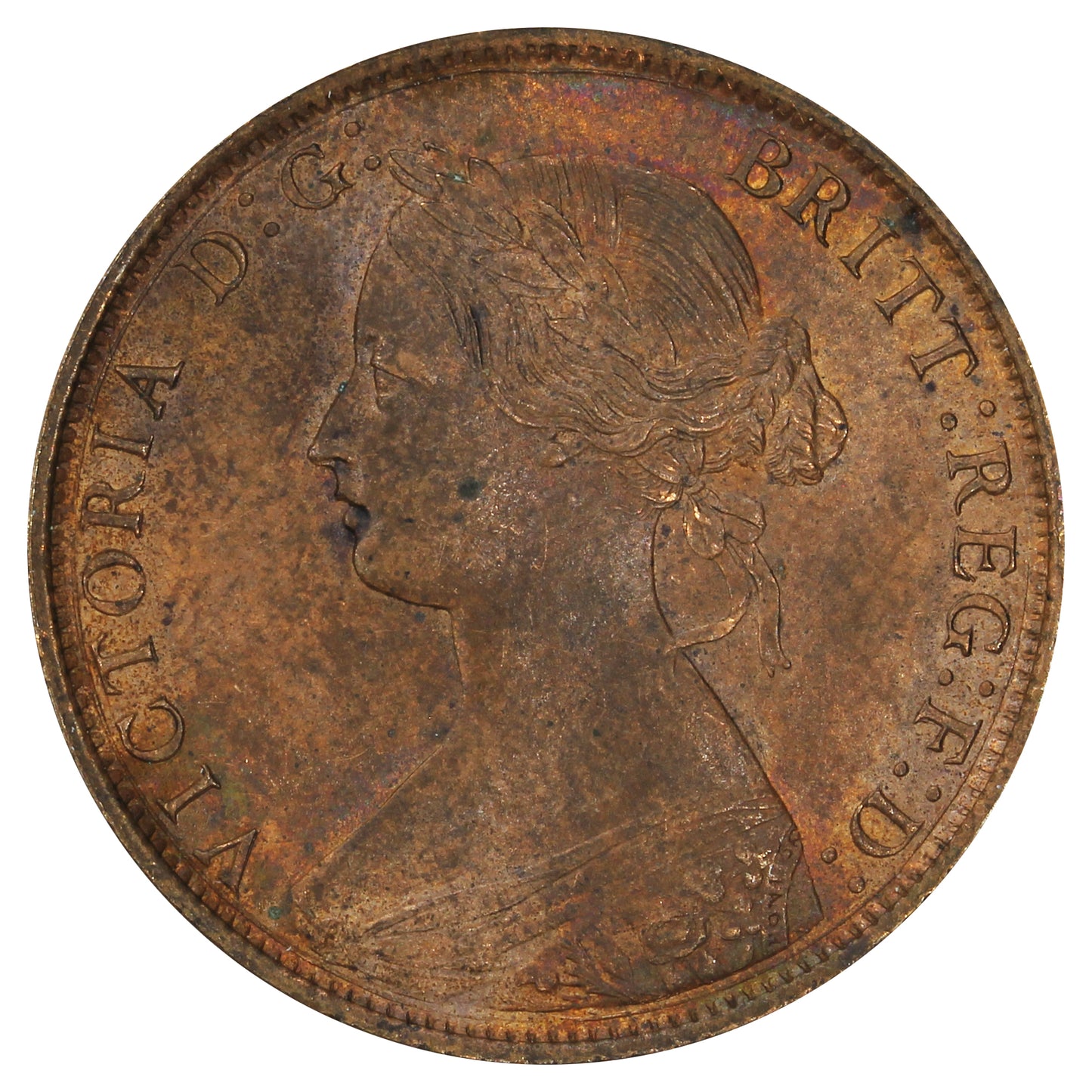 Great Britain 1862 1/2 Penny Extra Fine (EF40)