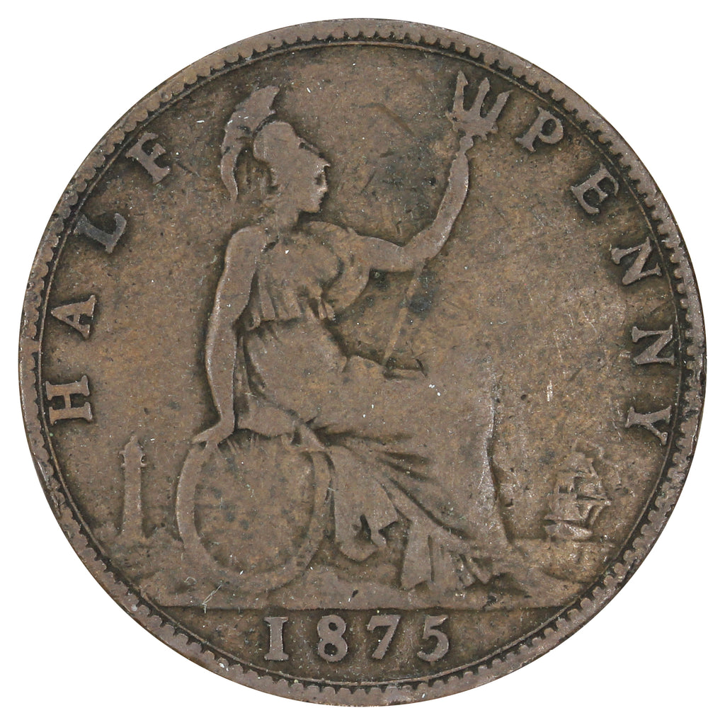 Great Britain 1875 1/2 Penny Good (G4)