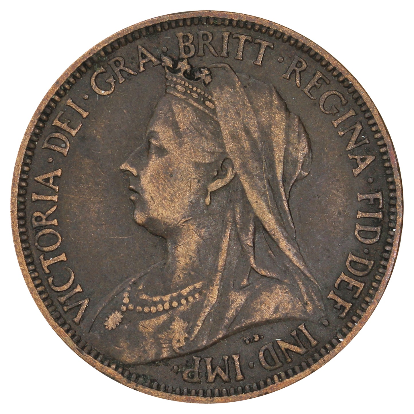 Great Britain 1897 1/2 Penny Fine (F12)