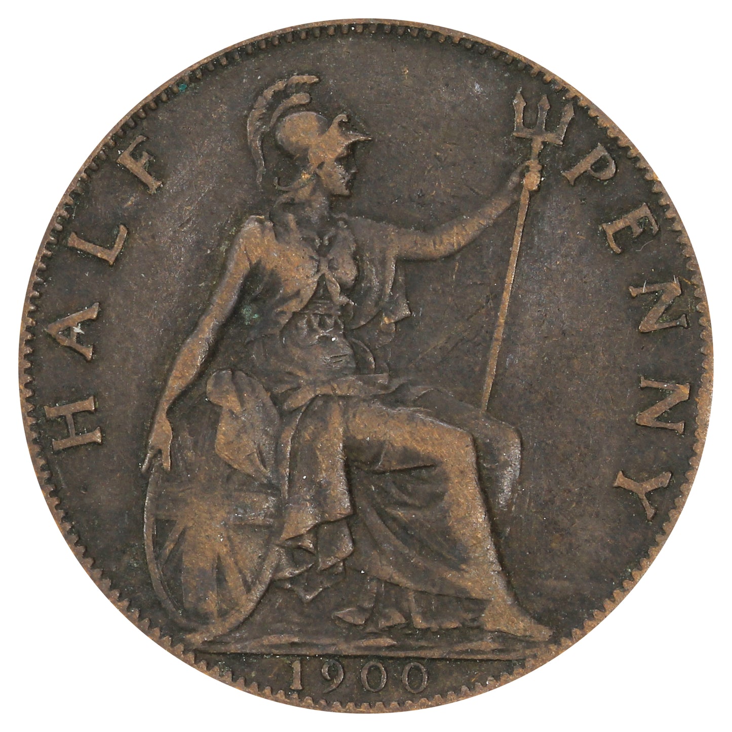 Great Britain 1900 1/2 Penny Fine (F12)