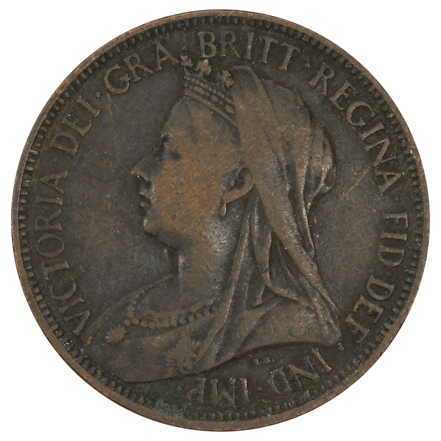 Great Britain 1900 1/2 Penny Fine (F12)