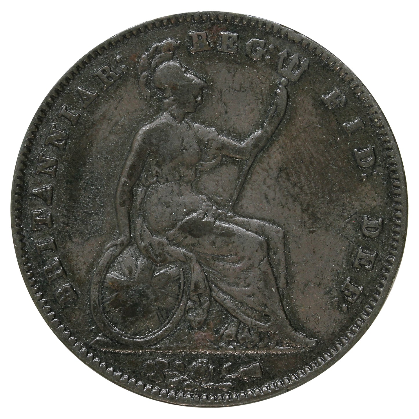 Great Britain 1854 Plain Trident Penny Good (G4)