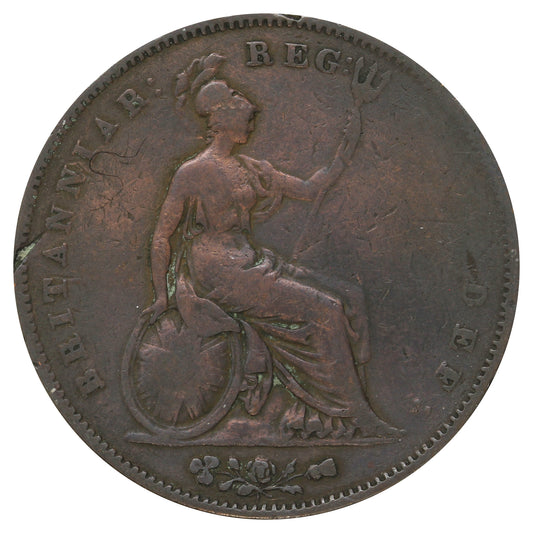 Great Britain 1854 Ornamental Trident Penny Good (G4)