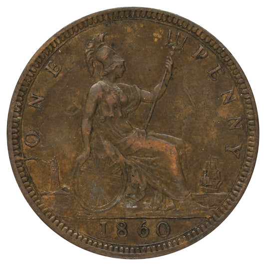 Great Britain 1860 Penny VF-EF (VF30)