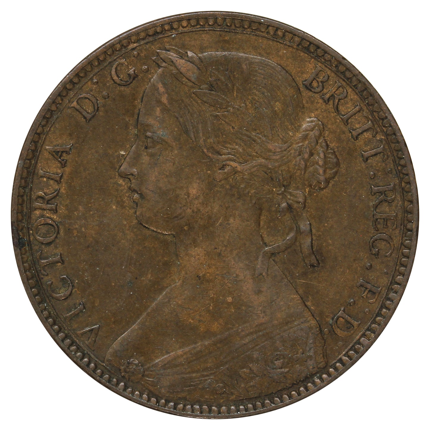 Great Britain 1860 Penny VF-EF (VF30)