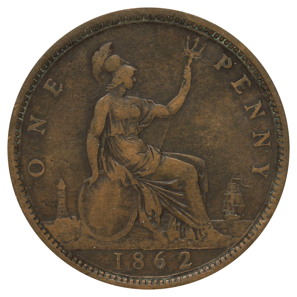 Great Britain 1862 Penny Very Good (VG8)