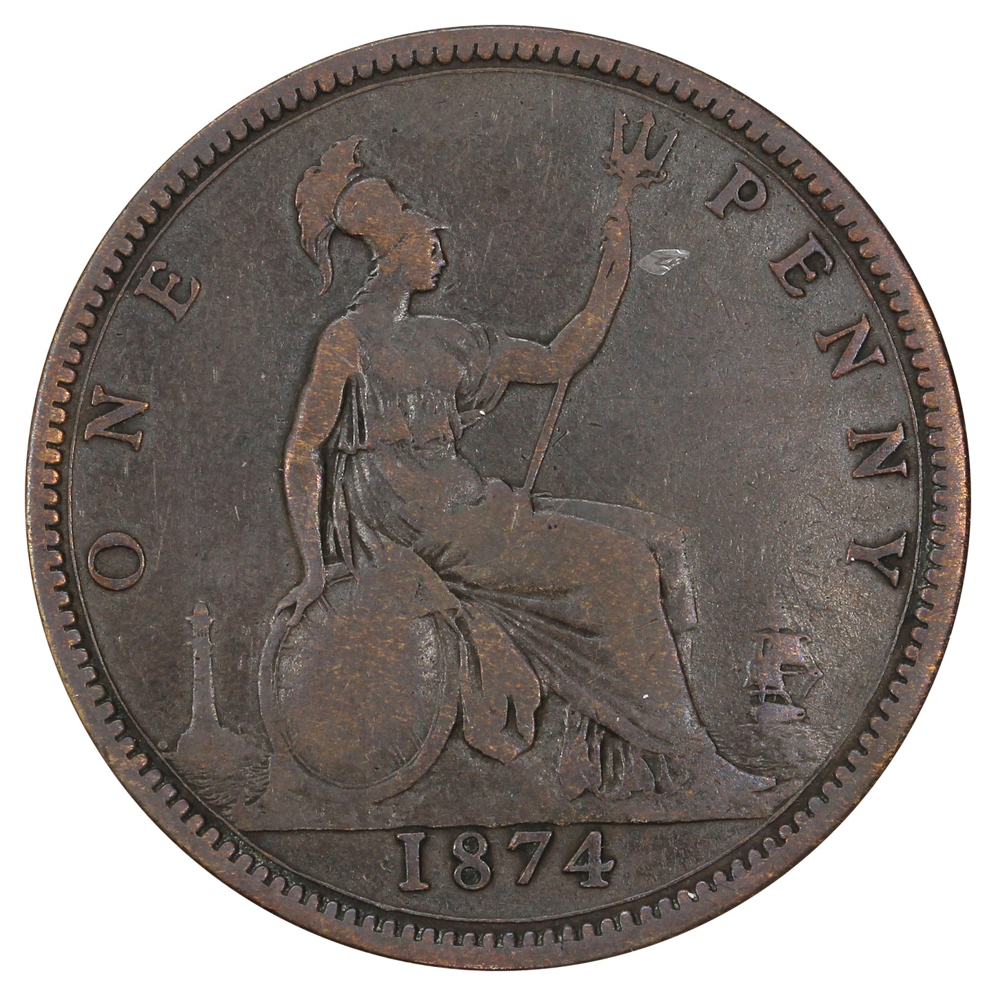 Great Britain 1874 Penny Good (G4)