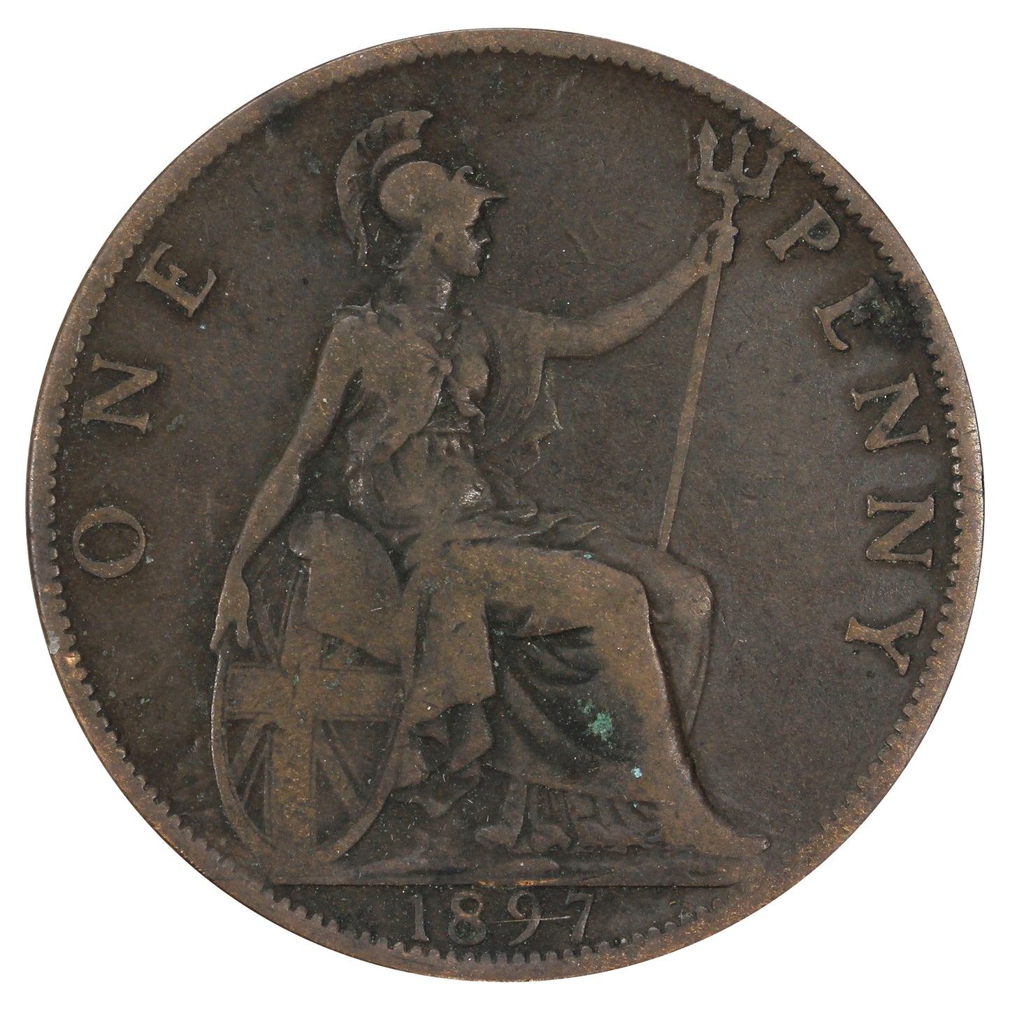 Great Britain 1897 Penny Very Good (VG8)