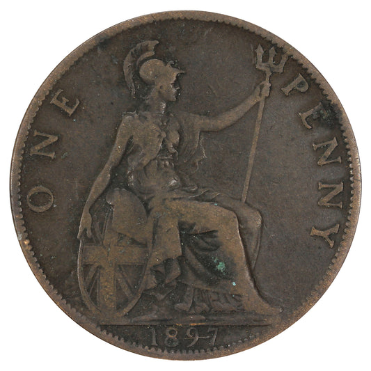 Great Britain 1897 Penny Very Good (VG8)