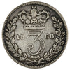 Great Britain 1868 3 Pence VG-F (VG10)