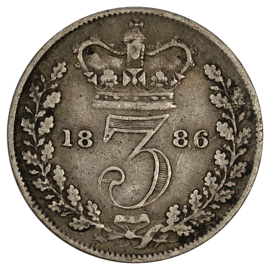Great Britain 1886 3 Pence Very Fine (VF20)