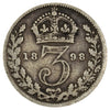 Great Britain 1898 3 Pence Very Good (VG8)
