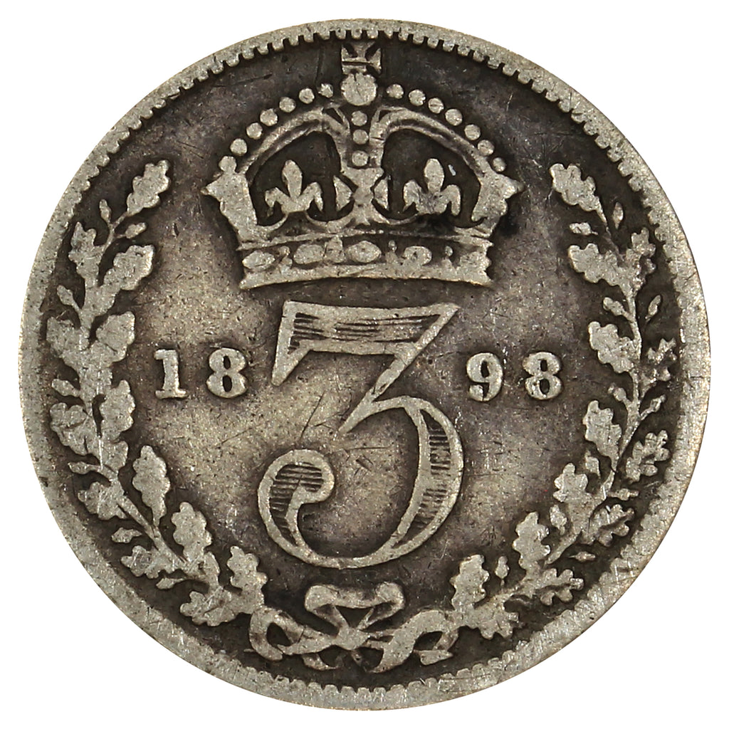 Great Britain 1898 3 Pence Very Good (VG8)