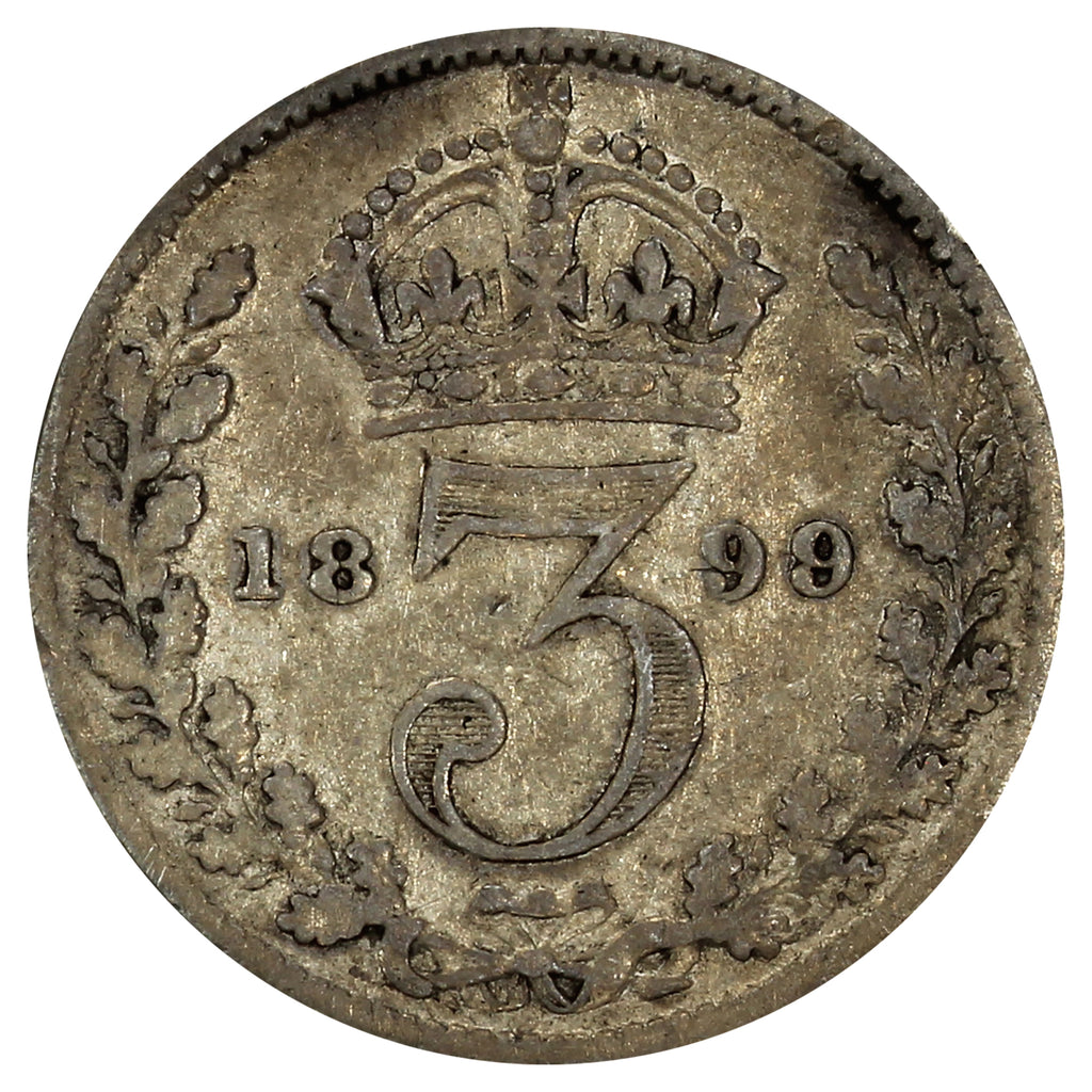Great Britain 1899 3 Pence Very Good (VG8)