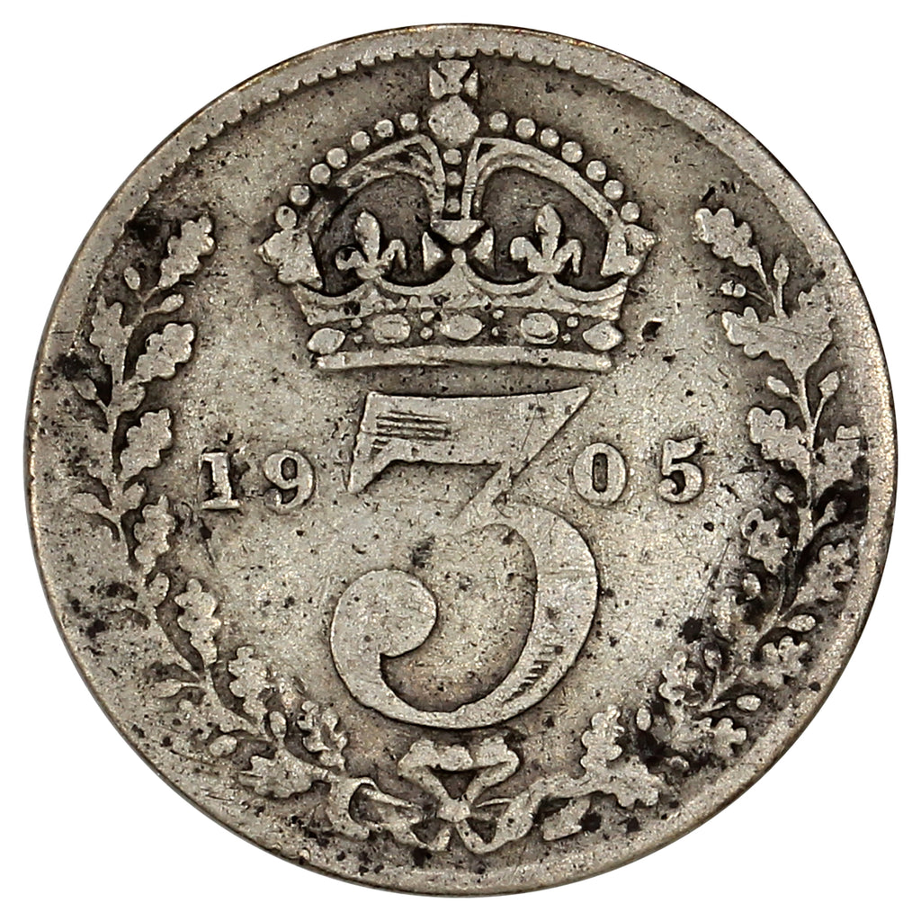 Great Britain 1905 3 Pence VG-F (VG10)