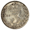 Great Britain 1911 3 Pence Brilliant Uncirculated (MS63)