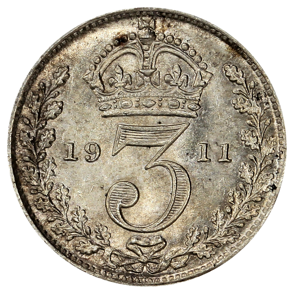Great Britain 1911 3 Pence Brilliant Uncirculated (MS63)