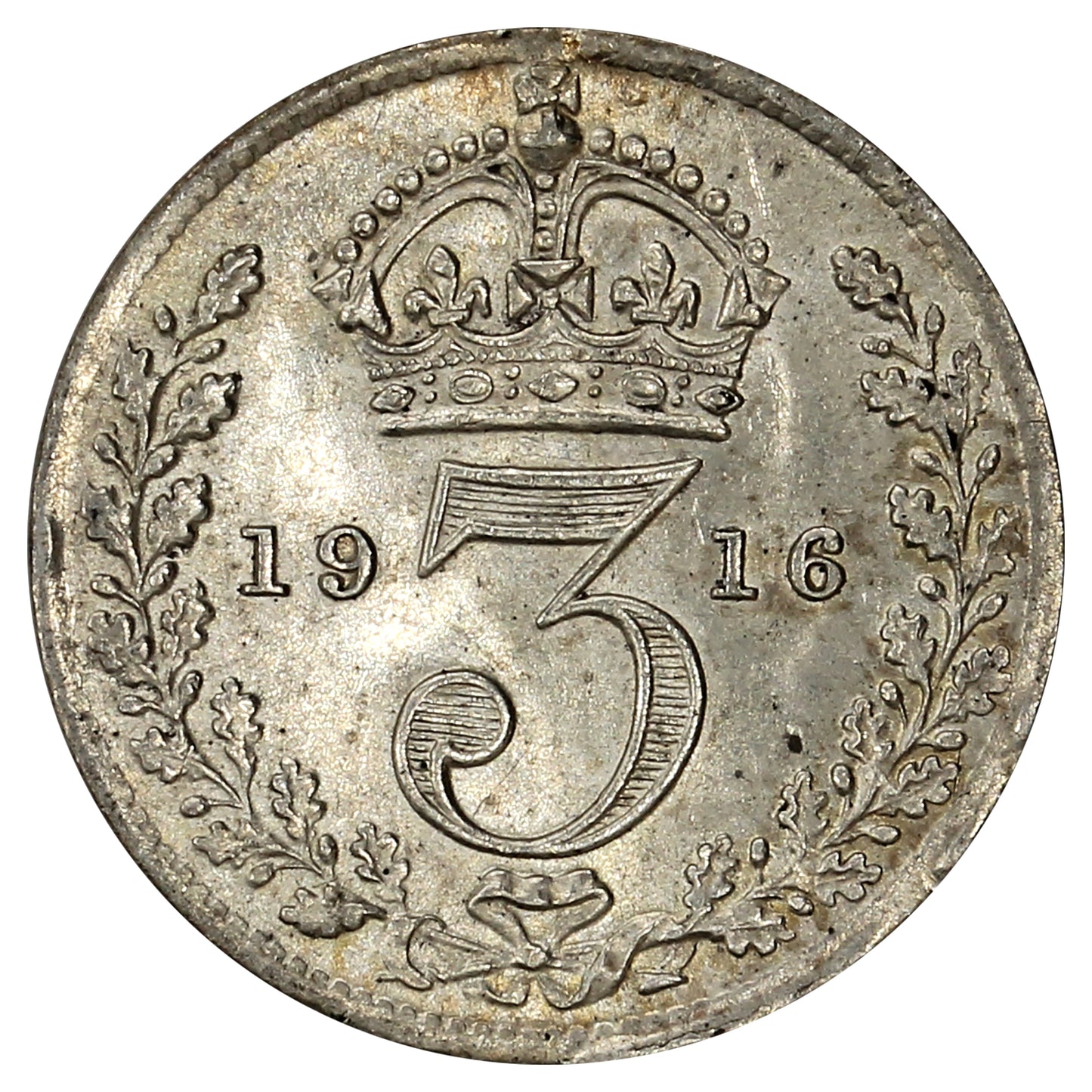Great Britain 1916 3 Pence Uncirculated (MS60)