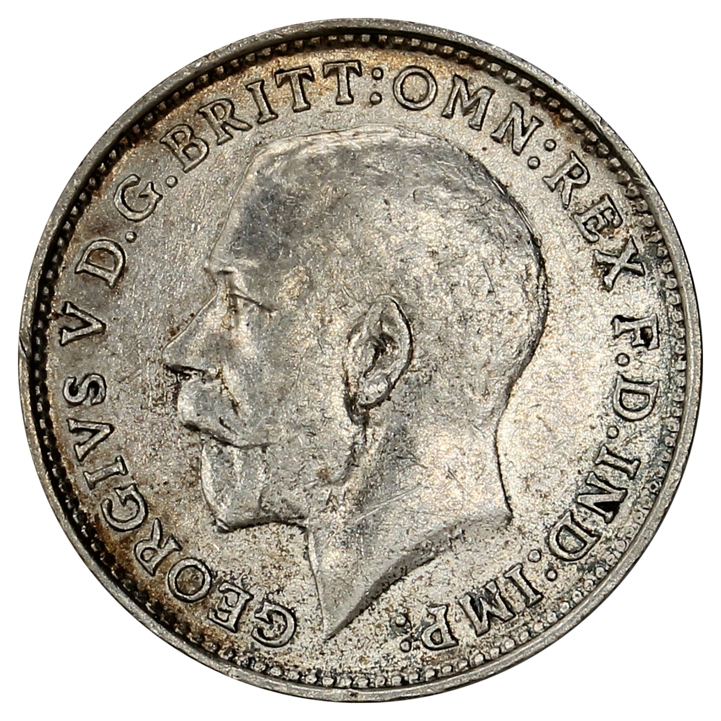 Great Britain 1916 3 Pence Almost Uncirculated (AU50)