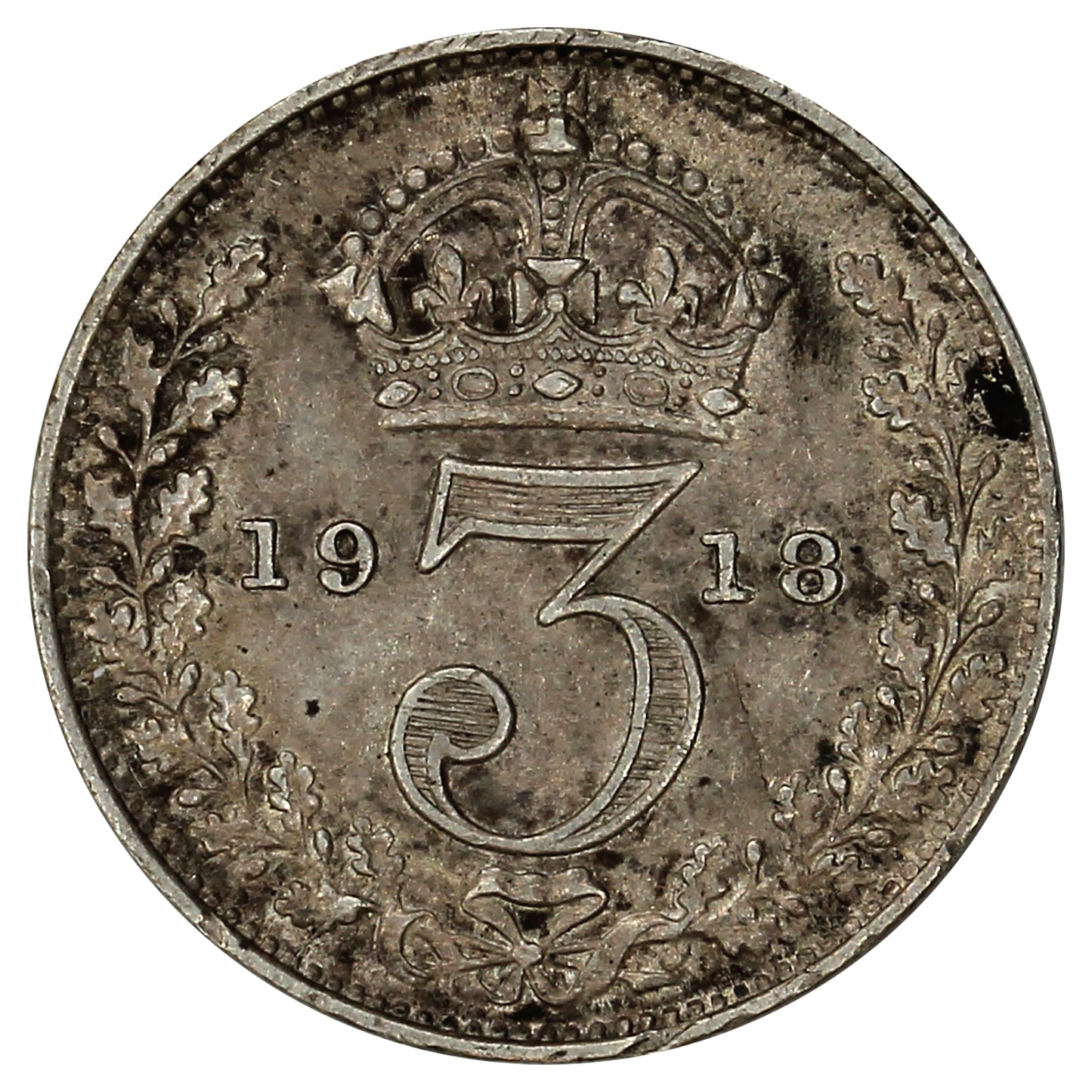 Great Britain 1918 3 Pence Extra Fine (EF40)