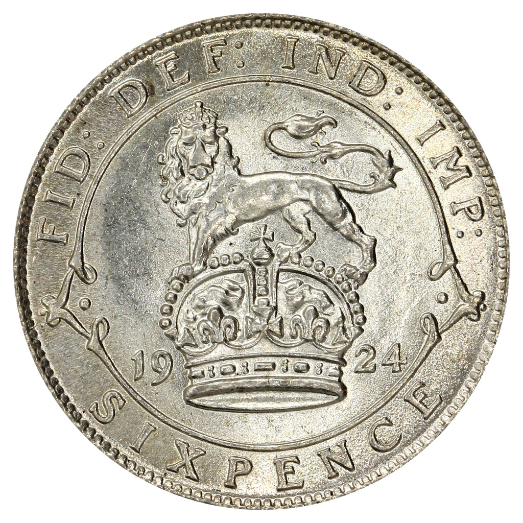 Great Britain 1924 6 Pence Brilliant Uncirculated (MS63) $