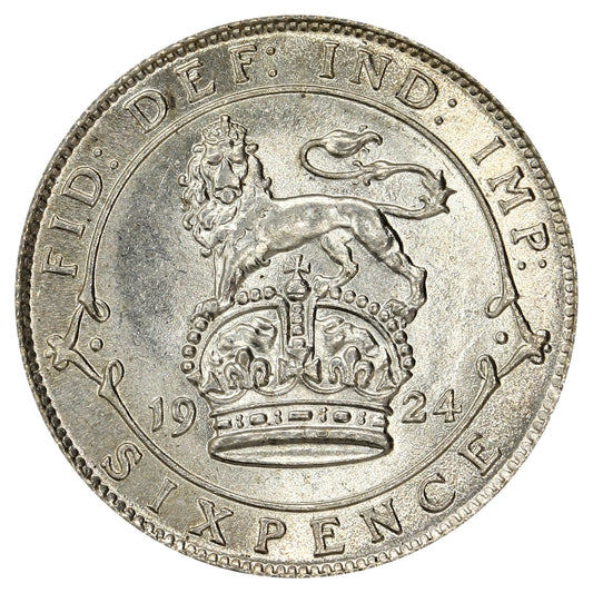 Great Britain 1924 6 Pence Brilliant Uncirculated (MS63) $