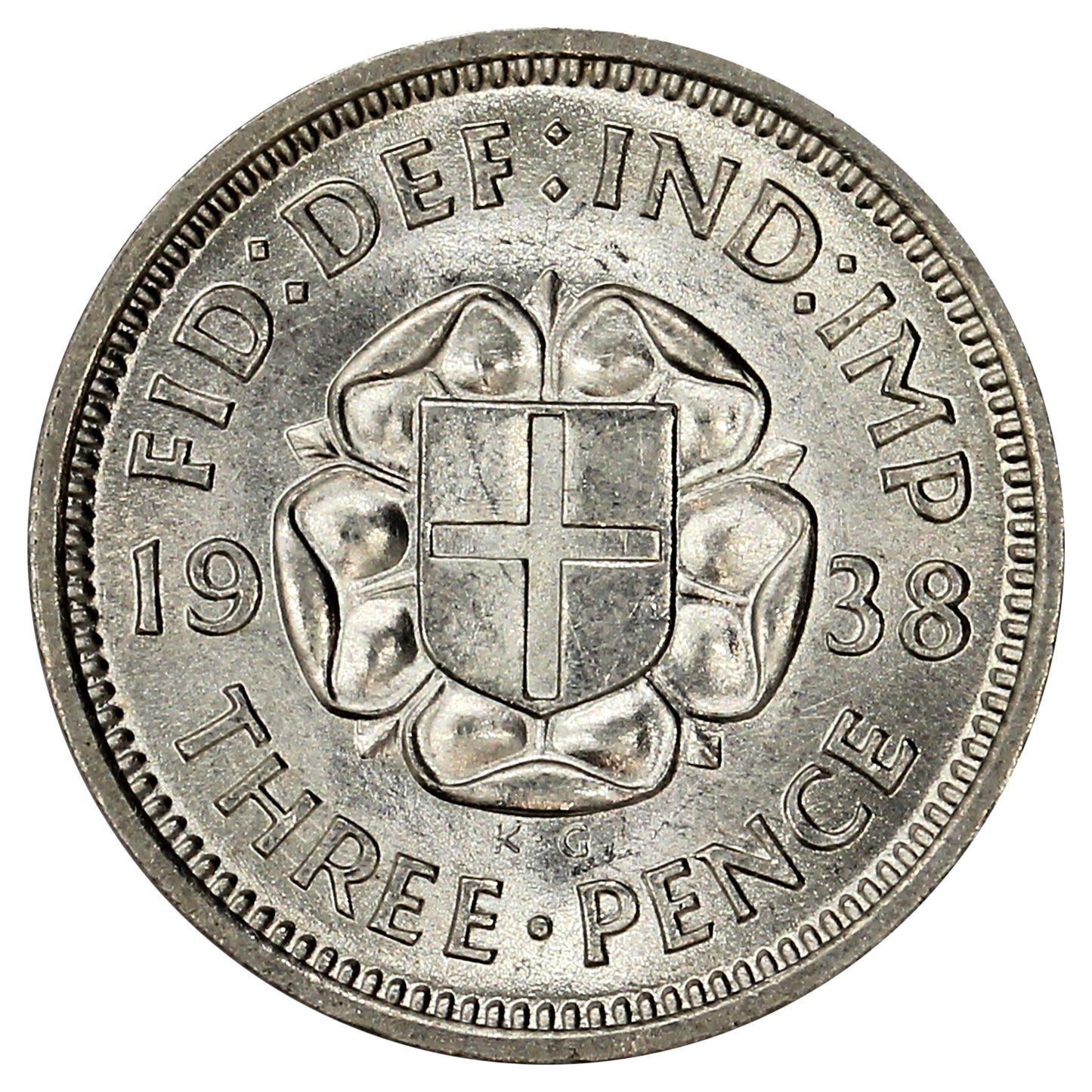 Great Britain 1938 Silver 3 Pence Brilliant Uncirculated (MS63)