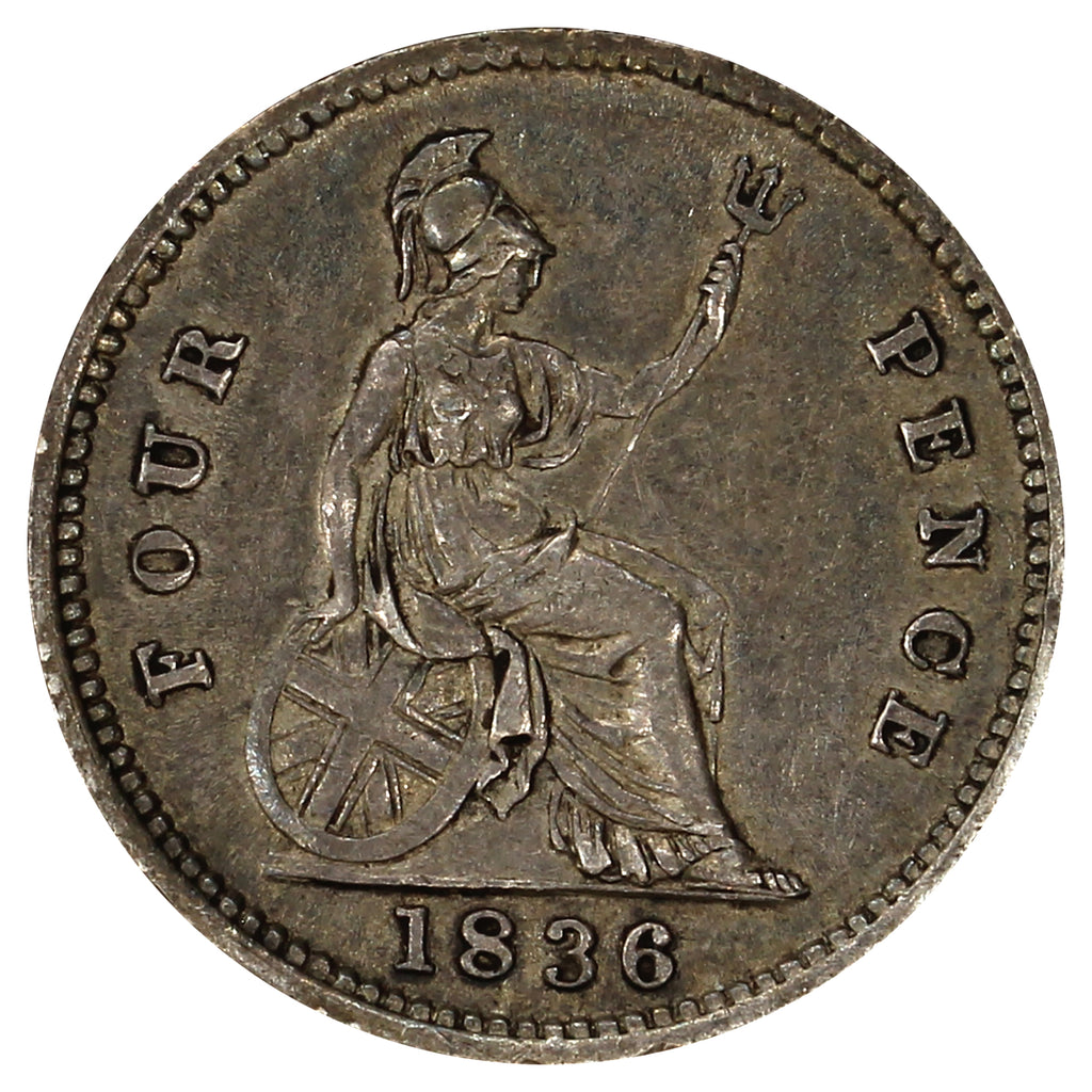 Great Britain 1836 William IV 4 Pence Extra Fine (EF40)