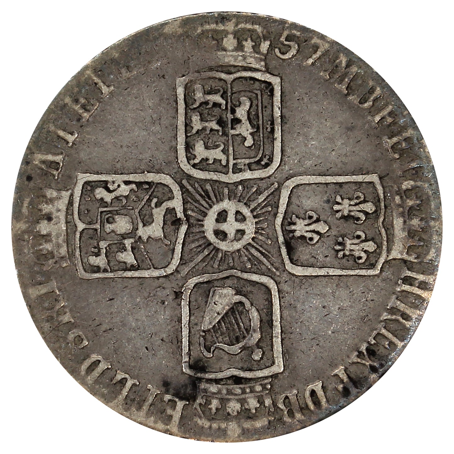 Great Britain 1757 George II 6 Pence F-VF (F15)