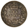 Great Britain 1890 6 Pence Extra Fine (EF40)