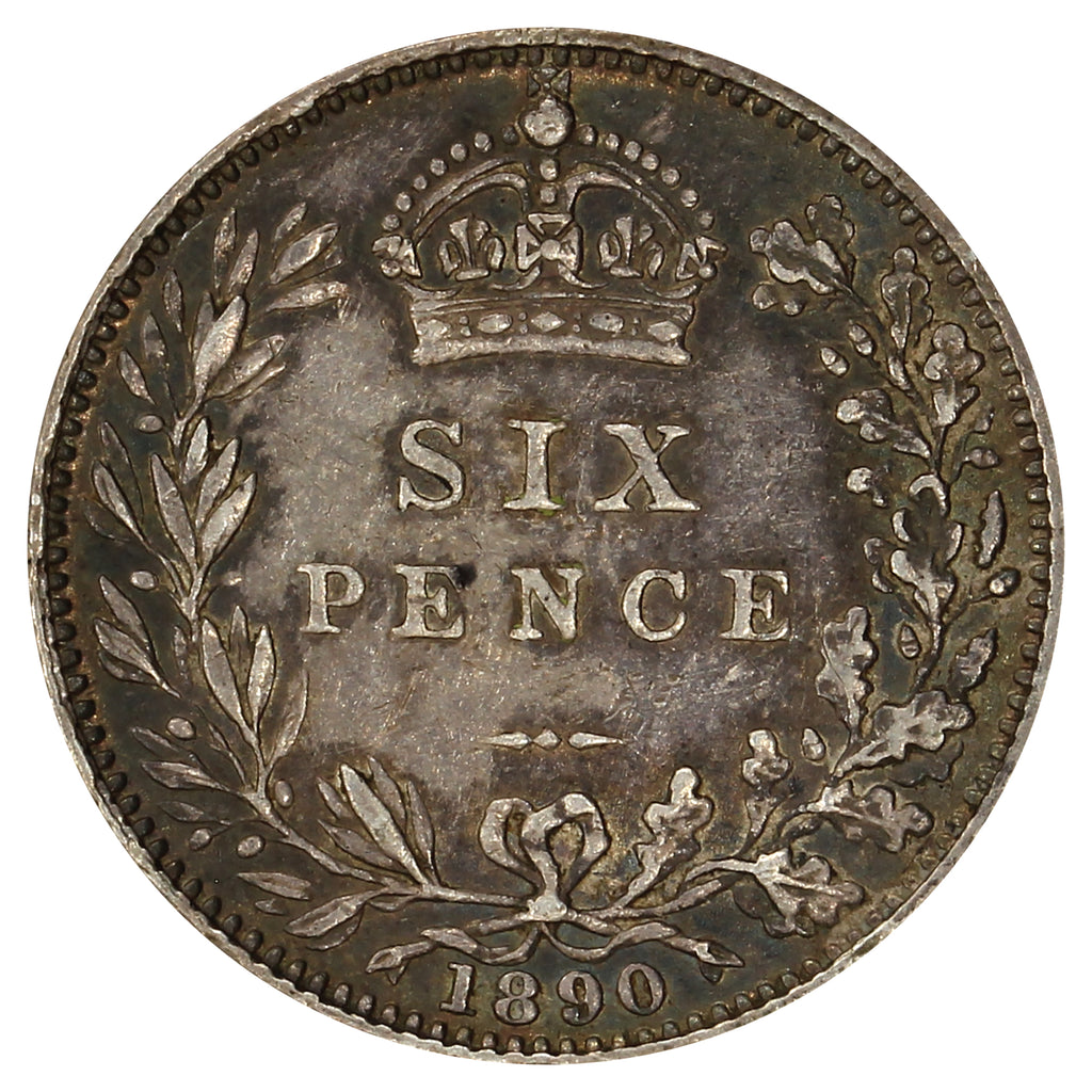 Great Britain 1890 6 Pence Extra Fine (EF40)