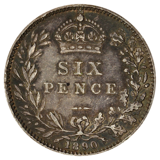 Great Britain 1890 6 Pence Extra Fine (EF40)