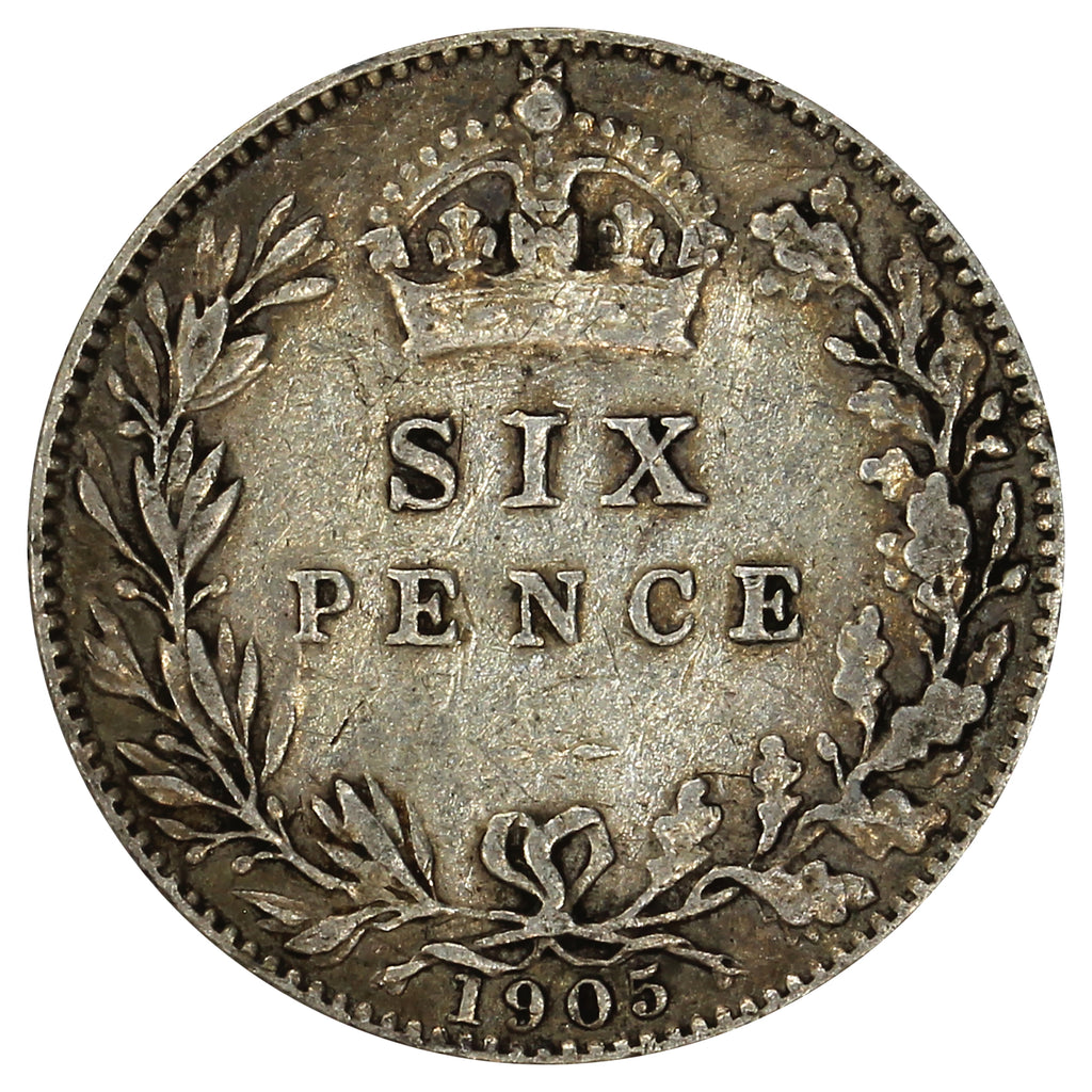 Great Britain 1905 6 Pence Very Fine (VF20)