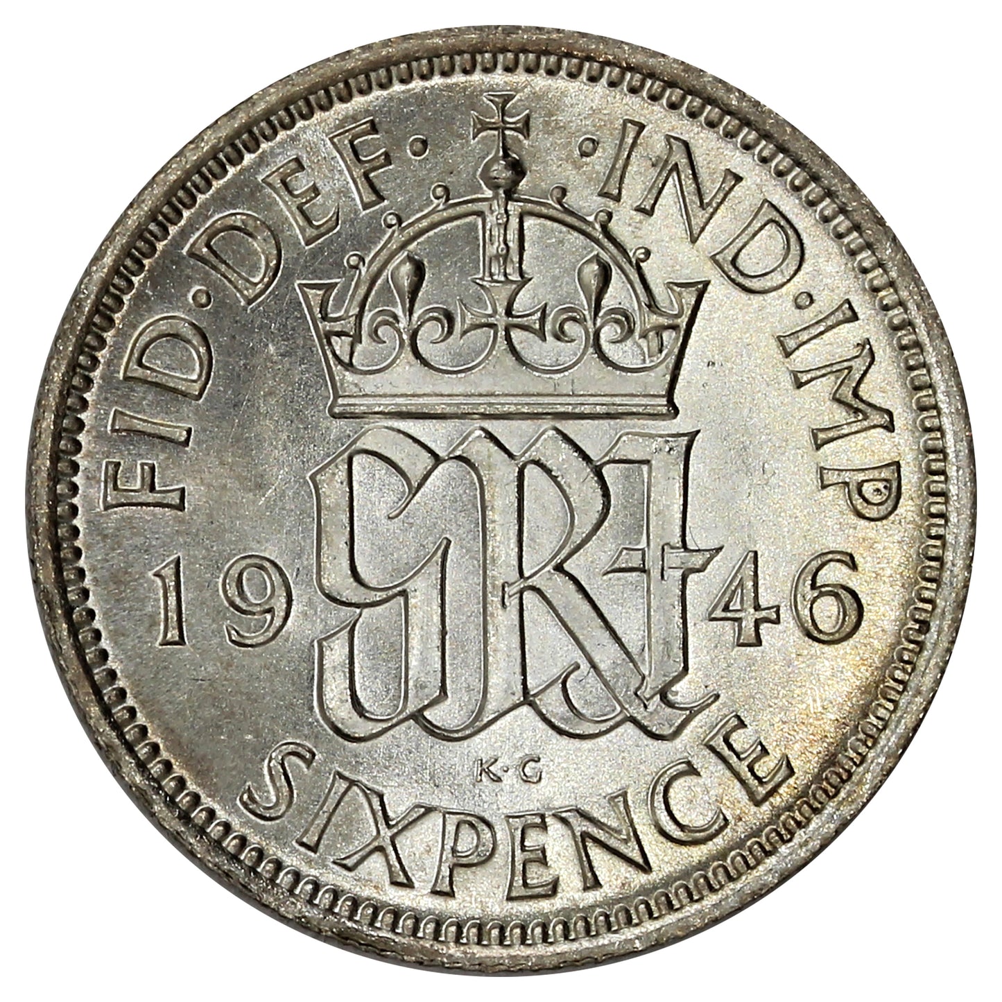 Great Britain 1946 6 Pence Brilliant Uncirculated (MS63)