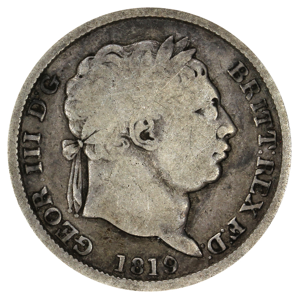 Great Britain 1819 George III Shilling Very Good (VG8)