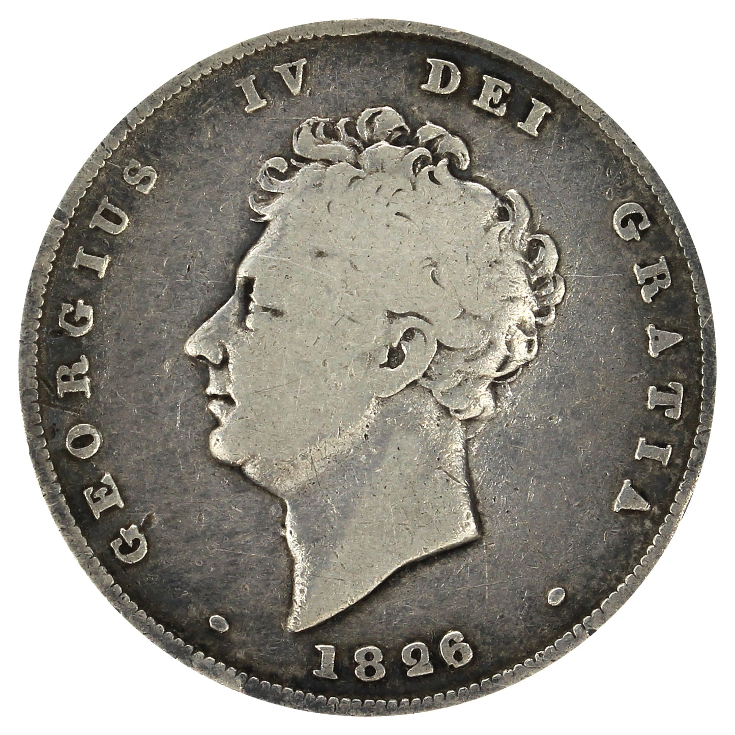 Great Britain 1826 George IV Shilling Very Good (VG8)