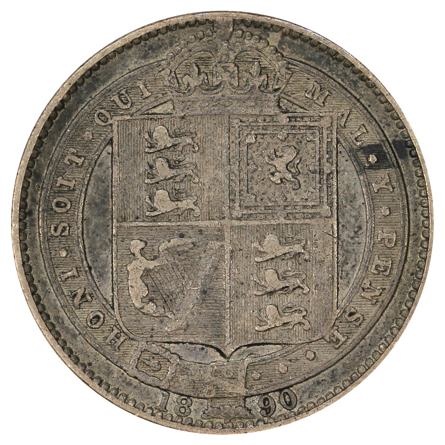 Great Britain 1890 Shilling VF-EF (VF30)