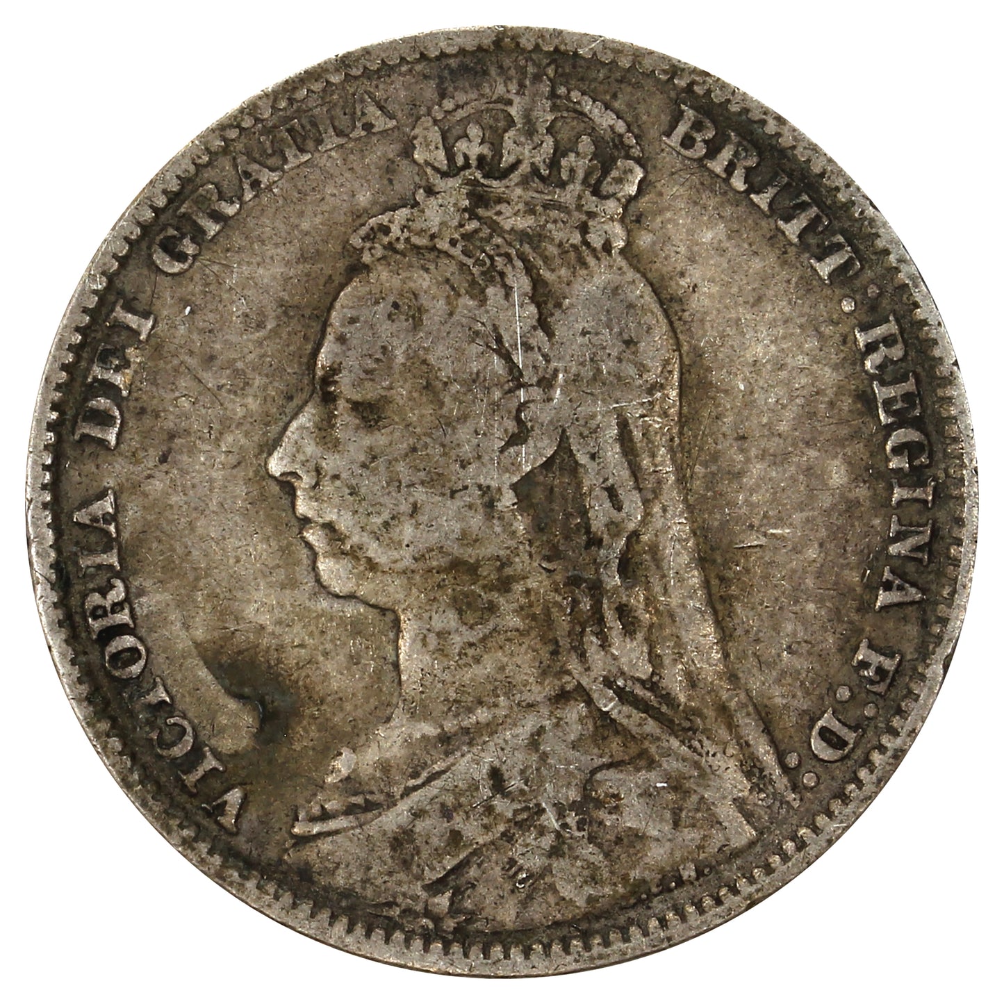 Great Britain 1892 Shilling Fine (F12)