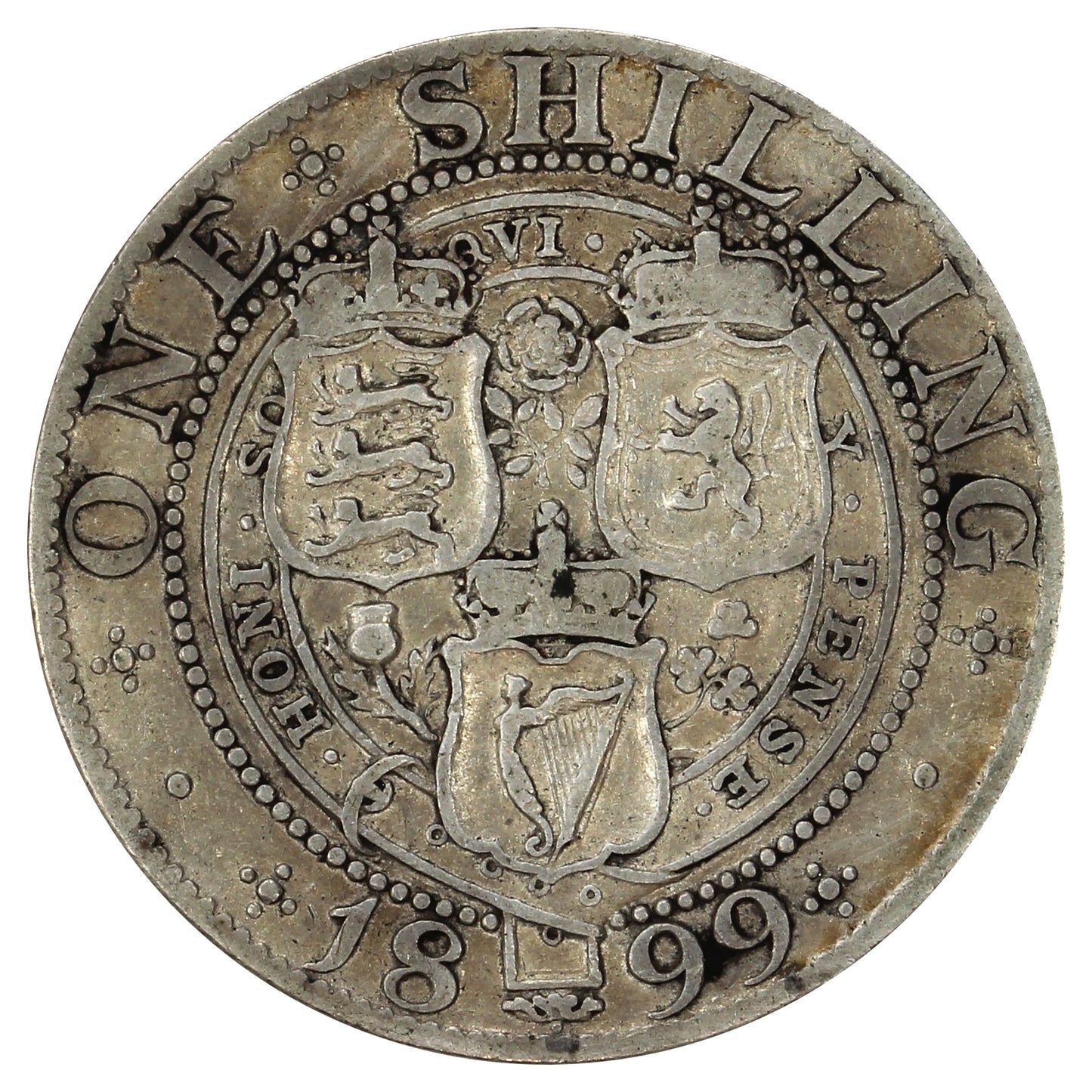 Great Britain 1899 Shilling VG-F (VG10)