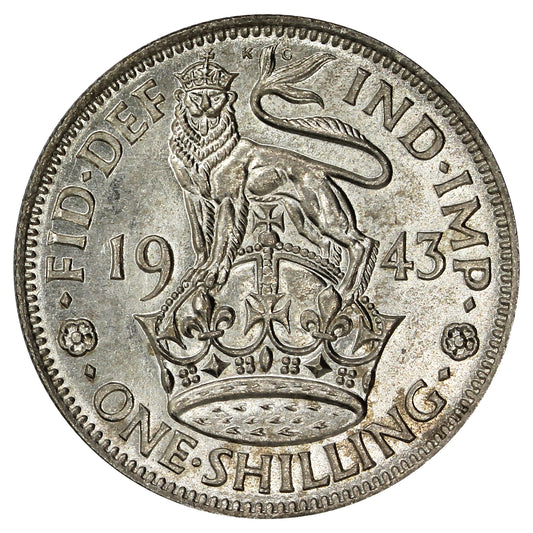 Great Britain 1943 Shilling Brilliant Uncirculated (MS63)